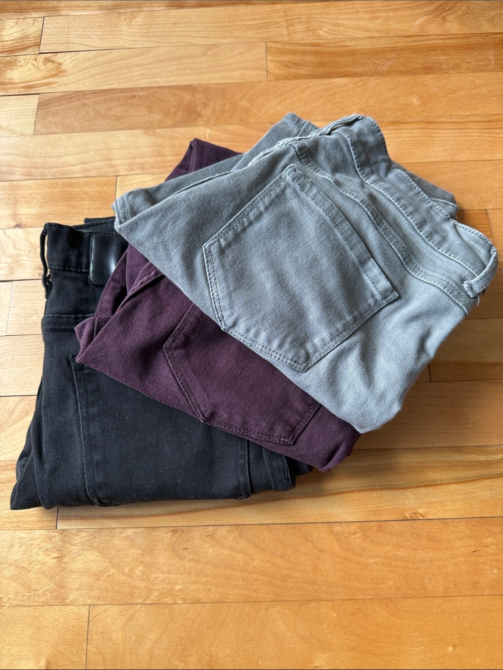 Women’s High-Rise Skinny Jeans - Black, Plum, Light Gray